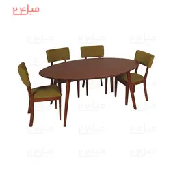 میز و صندلی نهارخوری 4 نفره مدل : بیضی و بلوط %%sep%% % %%sitename%%