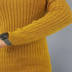 بلوز تونیک زرد خردلی گپ دخترانه و زنانه بافت زیبا معینا