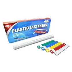 فنر پوشه رنگی پلاستیکی دلی مدل 5548 (بسته 50 عددی)