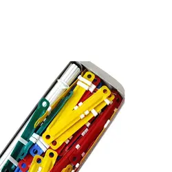 فنر پوشه رنگی پلاستیکی دلی مدل 5548 (بسته 50 عددی)