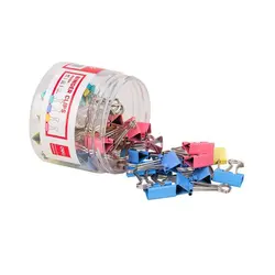 گیره دوبل رنگی سایز 19 میلی متر دلی مدل 8555A (بسته 40 عددی)