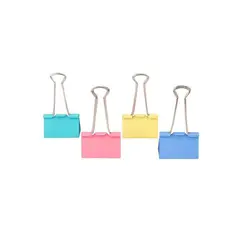 گیره دوبل رنگی سایز 19 میلی متر دلی مدل 8555A (بسته 40 عددی)