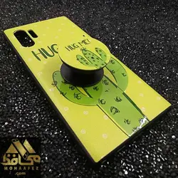 قاب فانتزی سامسونگ Galaxy Note 10 Plus پاپ سوکت دار طرح کاکتوس Hug Me کد SA458A
