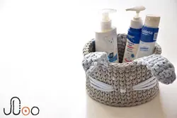 سبد خرگوش مهتاک (دست بافت و قابل شستشو)