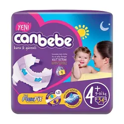 پوشک بچه جان ب ب (Canbebe) سایز +4 بسته 34 عددی