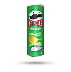 چیپس پرینگلز Pringles با طعم پیاز و خامه ترش وزن 130 گرم