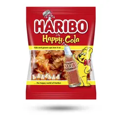 پاستیل هاریبو مدل نوشابه Happy cola وزن 80 گرم