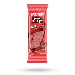 پاستیل نواری Bebetto ببتو مدل SOUR BLAST با طعم نوشابه 75 گرم