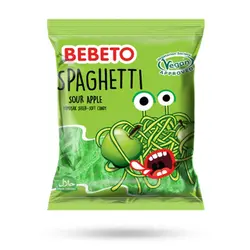 پاستیل سیب ترش ببتو مدل اسپاگتی 80 گرم