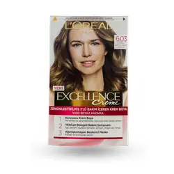 کیت رنگ مو لورآل شماره 6.03 سری EXCELLENCE رنگ قهوه ای
