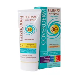 کرم ضد آفتاب فیس پلاس SPF30 پوست چرب کاوردرم 50 میلی لیتر