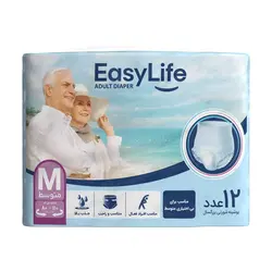 پوشک شورتی بزرگسال ایزی لایف سایز متوسط 12 عدد