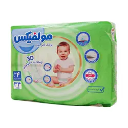 پوشک مولفیکس سایز ۴ مخصوص کودکان ۷ تا ۱۸ کیلوگرم