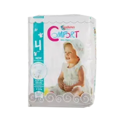 پوشک شماره ۴ (۸ تا ۱۸ کیلوگرم) پنبه ریز ۱۲ عددی