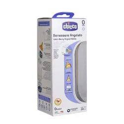 شیشه شیر زاویه دار ول بینگ چیکو مناسب نوزاد پسر 250 میلی لیتر