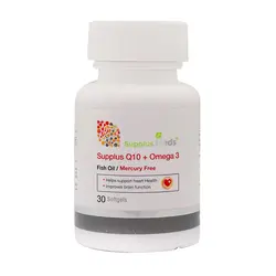 سافت ژل ساپلاس کیوتن پلاس امگا3 ساپلاس مدز 30 عدد