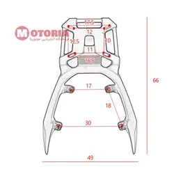 براکت عقب پایه باکس Honda ADV 150 - فروشگاه اینترنتی موتوریا