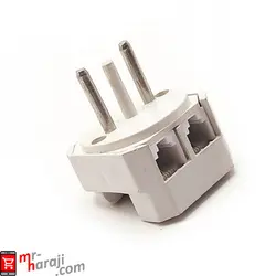 سه شاخ 2 سوکت تلفن