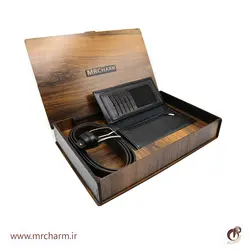 ست کیف پول و کمربند چرم mrc18140