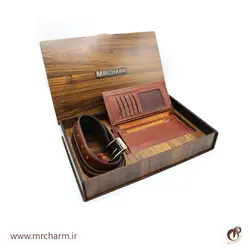 ست کیف پول و کمربند چرم mrc18140