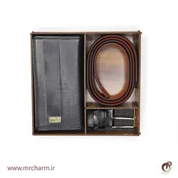 ست شیک چرم کیف پول و کمربند mrc1839