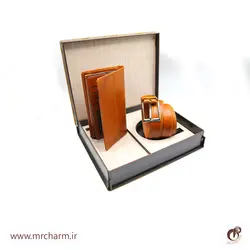 ست چرم کیف و کمربند مردانه mrc131-15