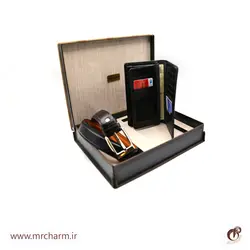 ست چرم کیف و کمربند مردانه mrc131-15