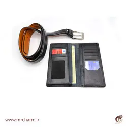 ست چرم کیف و کمربند مردانه mrc131-15