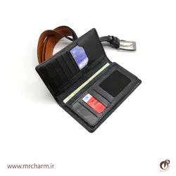 ست چرم کیف و کمربند مردانه mrc131-15