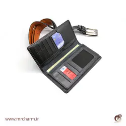 ست چرم کیف و کمربند مردانه mrc131-15