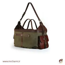 ساک مسافرتی چرم و برزنت mrc168-22