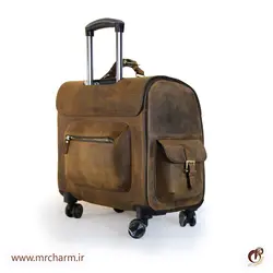 چمدان تراولی چرم پتینه mrc168-18