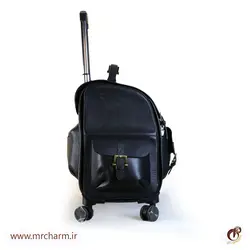 چمدان مشکی خلبانی تمام چرم mrc168-11