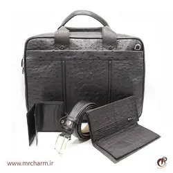 ست کامل چرم شتر مرغ mrc1211-07