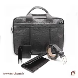 ست کامل چرم شتر مرغ mrc1211-07