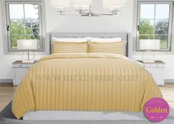 سرویس لحاف هتلی یک نفره برند فالنا رنگ طلایی