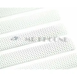 پرده کرکره فلزی سفید پرفراژ 16 میلیمتری