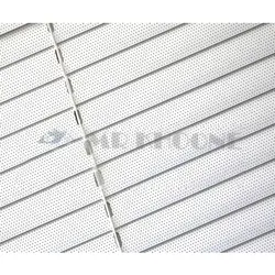 پرده کرکره فلزی سفید پرفراژ 16 میلیمتری
