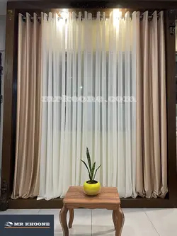 پرده آماده مخمل گارنت گلبه ای