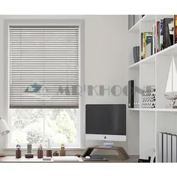 پرده کرکره فلزی طوسی پرفراژ 25 میلیمتری