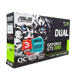 کارت گرافیک ایسوس ASUS GEFORCE GTX 1060 OC DUAL 6G GDDR5 Stock