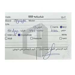 حافظه GIGABYTE M.2 PCIe 256GB SSD - کارکرده با گارانتی تا 4 نوامبر 2022