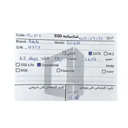 حافظه ایدیتا ADATA SU630 240GB SSD Stock