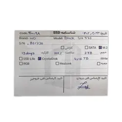 حافظه SSD وسترن دیجیتال Western Digital Black SN770 NVMe M.2 2TB Stock