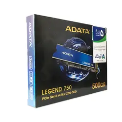 حافظه ای دیتا ADATA Legend 750 M.2 500GB SSD - آکبند با گارانتی تا دی 1406