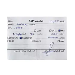 حافظه سامسونگ Samsung PM951 M.2 256GB SSD استوک