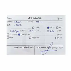 هارد اس اس دی لکسار Lexar NS100 128GB SSD 95 استوک
