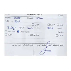 هارد اس اس دی لکسار Lexar NS100 128GB SSD 95 استوک