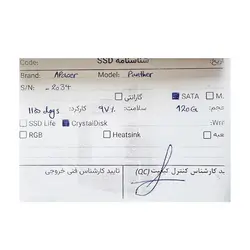 حافظه اپیسر Apacer Panther AS340 120GB SSD Stock - گارانتی تا مرداد 1403