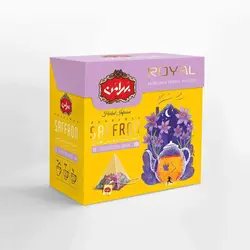 دمنوش کیسه ای۱۲ عددی هرمی زعفرانی - آقای زعفران